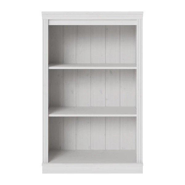 Balts priedes masīvkoka grāmatplaukts 74x118x35 cm Anita – Støraa
