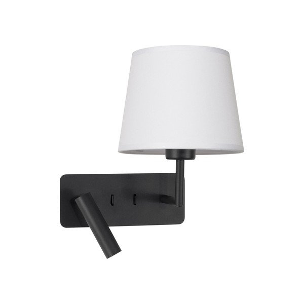 Balta/matēti melna alumīnija sienas lampa ar saliekamu konstrukciju Savona – Nova Luce