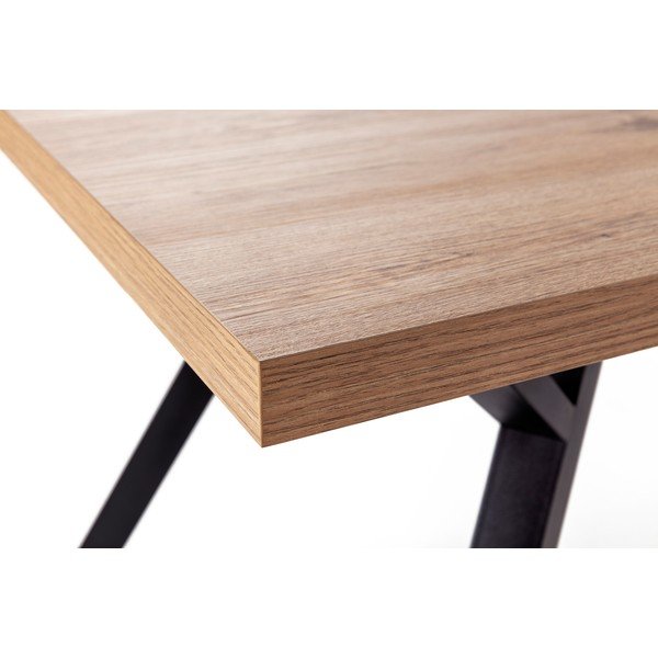 Dabīga toņa ēdamgalds ar ozola masīvkoka galda virsmu 90x160 cm Marion – Marckeric-image-4