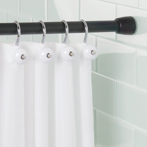 Melns dušas aizkaru turētājs ar regulējamu garumu iDesign Cameo-image-2