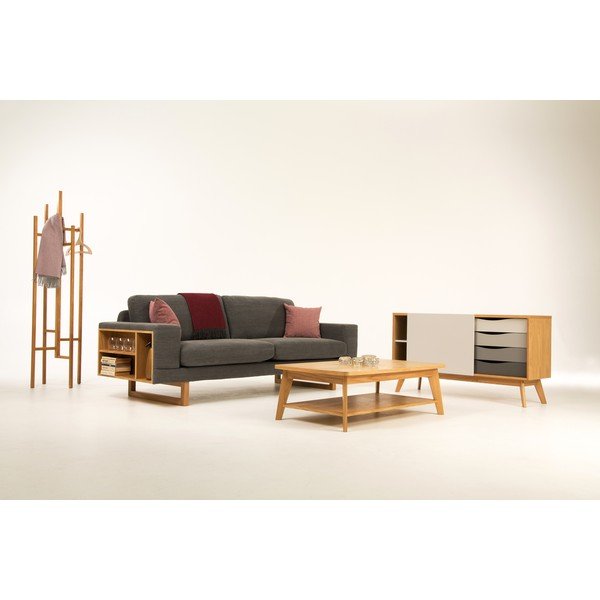 Kumode ar pelēkām atvilktnēm Woodman Avon-image-1