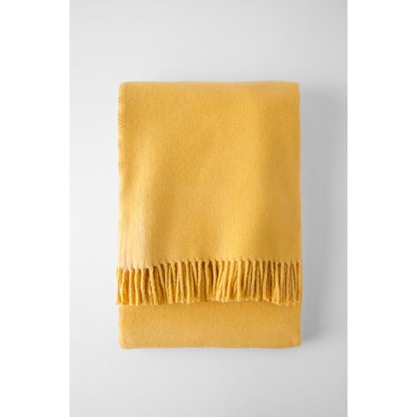 Dzeltens pleds ar kokvilnu Euromant Basics, 140 x 160 cm