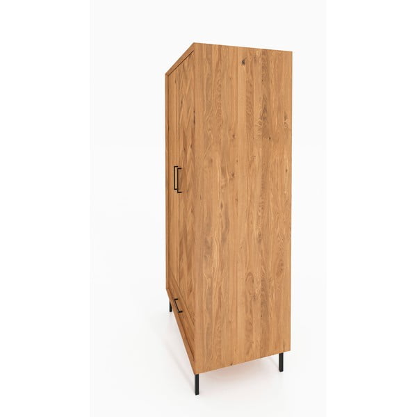 Dabīga toņa ozolkoka skapis 97x196 cm Abies – The Beds-image-3