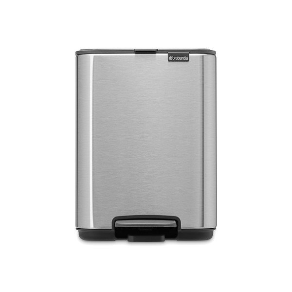 Matētas sudraba krāsas tērauda atkritumu tvertne ar pedāli 4 l Bo – Brabantia-image-3