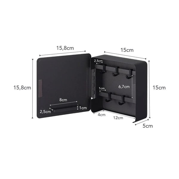 Metāla sienas atslēgu skapītis Tower – YAMAZAKI-image-4