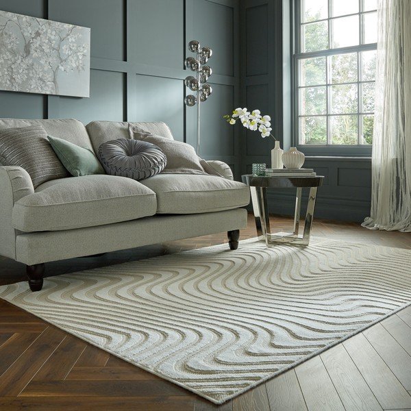 Bēšs vilnas paklājs 230x160 cm Patna Channel – Flair Rugs-image-1