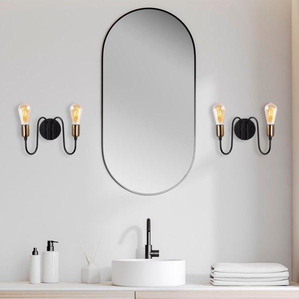 Melna sienas lampa Firat – Opviq lights-image-1