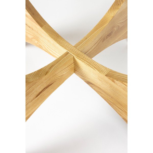 Dabīga toņa apaļš žurnālgaldiņš ar stikla galda virsmu ø 80 cm Kobe – Zuiver-image-3