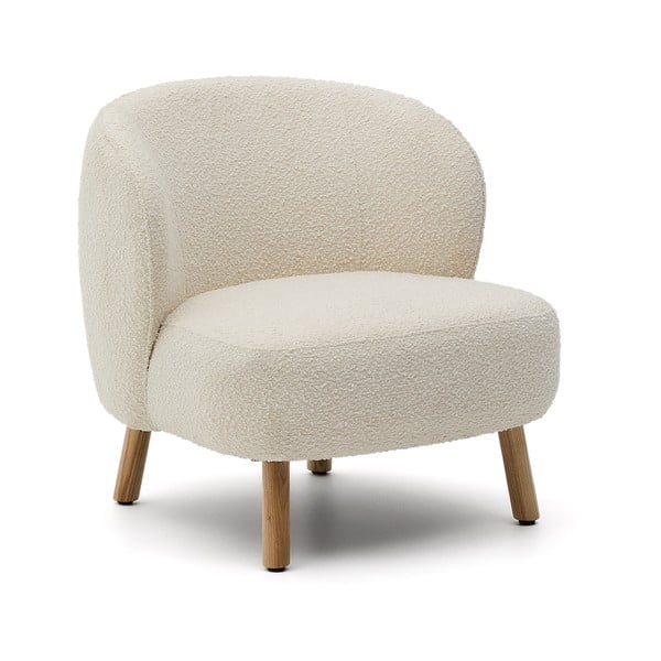 Krēmkrāsas atpūtas krēsls no buklē auduma Ulit – Kave Home