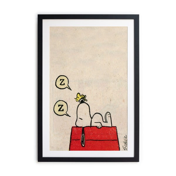 Ierāmēts plakāts Really Nice Things Snoopy Sleeps, 40 x 60 cm