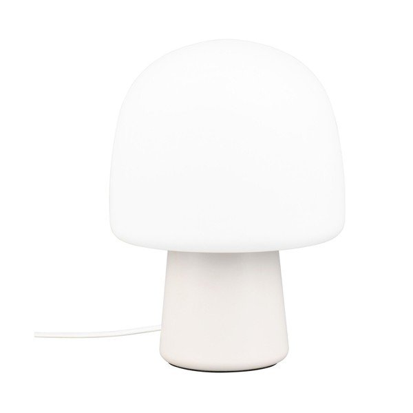 Balta galda lampa ar stikla abažūru (augstums 27 cm) Steen – Trio