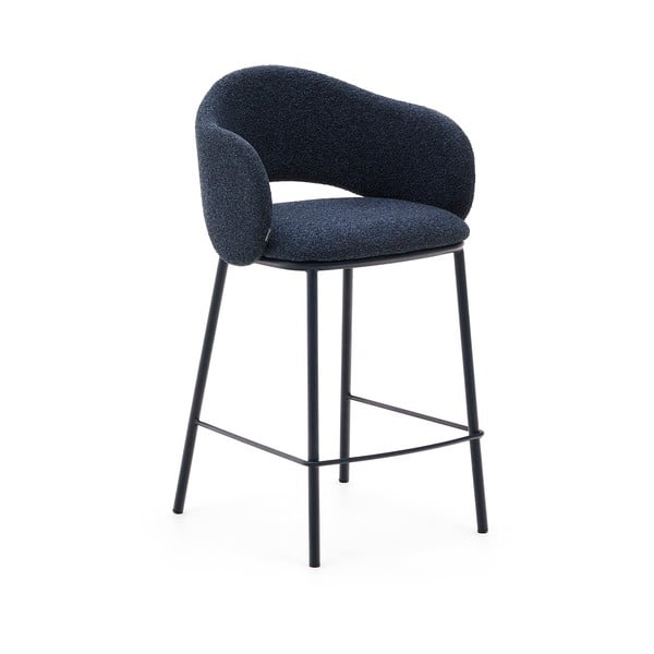 Tumši zils bāra krēsls (sēdekļa augstums 65 cm) Maina – Kave Home