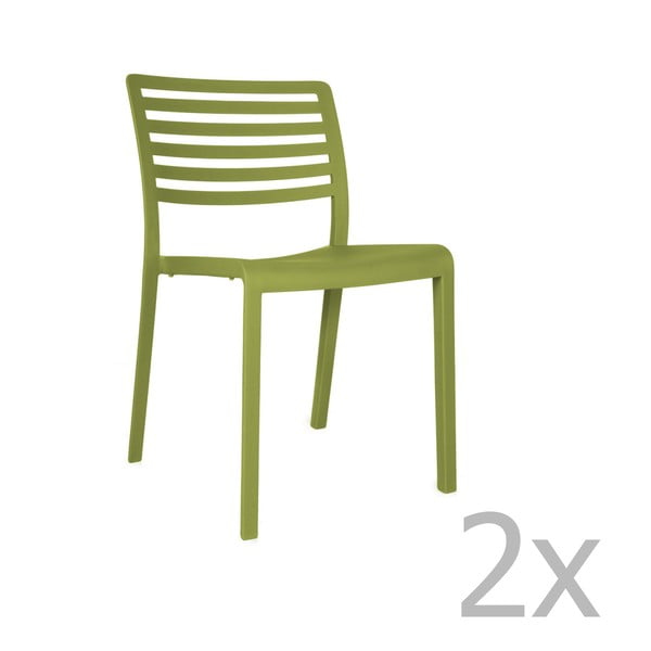 2 zaļo dārza krēslu komplekts Resol Lama