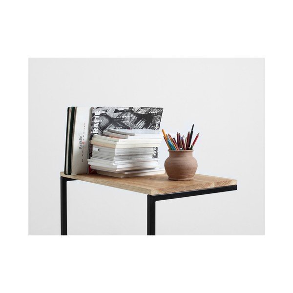 Galds ar melnu pamatni un masīvkoka virsmu CustomForm Lupe-image-3