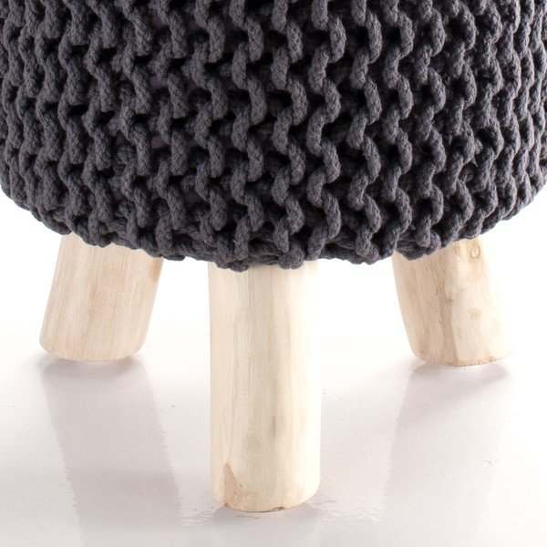 Pelēks trikotāžas pufs Tomasucci Knit-image-4