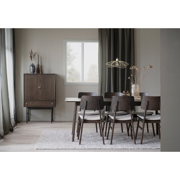 Brūns ozolkoka imitācijas ēdamgalds Rowico Nagano, 205 x 95 cm-image-1