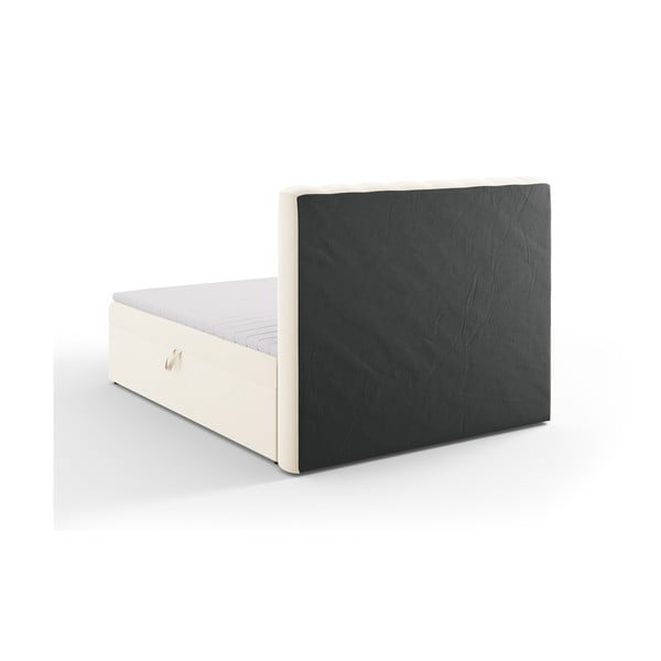 Bēša atsperu gulta ar veļas kasti 160x200 cm Gina – Milo Casa-image-4