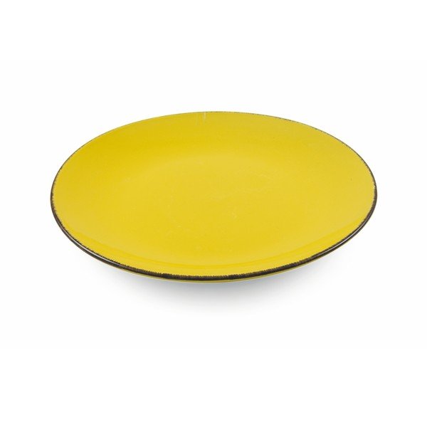 6 dzeltenu keramikas šķīvju komplekts Villa d'Este Baita, ø 27 cm