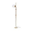 Misiņa krāsas stāvlampa ar stikla abažūru (augstums 147 cm) Bubble – Hübsch