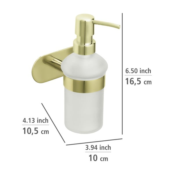 Pašturošs nerūsējošā tērauda ziepju dozators zelta krāsā 0,2 l. Orea Gold – Wenko-image-3