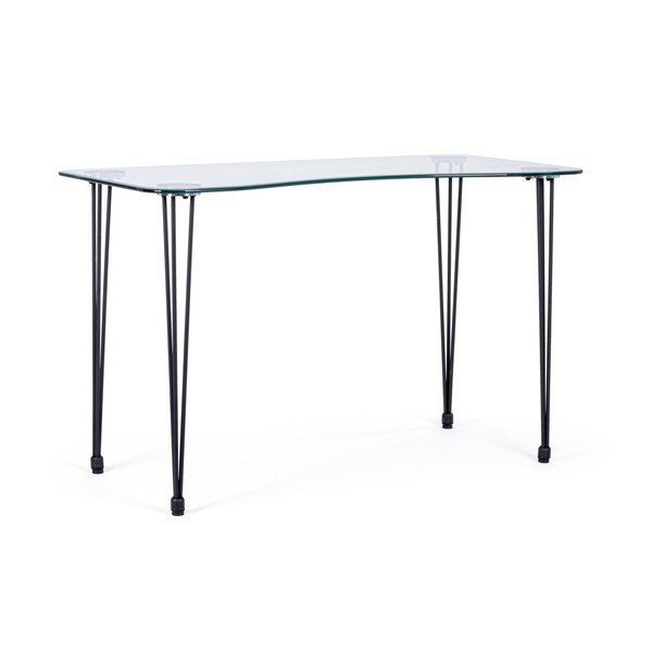 Darba galds ar stikla galda virsmu 60x120 cm Rondo – Bizzotto