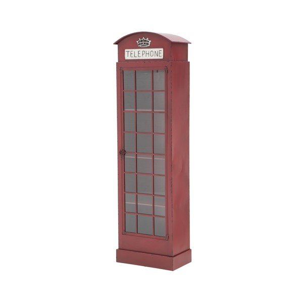 Sarkana dzelzs vitrīna Mauro Ferretti London Telephone Booth, augstums 180 cm-image-3