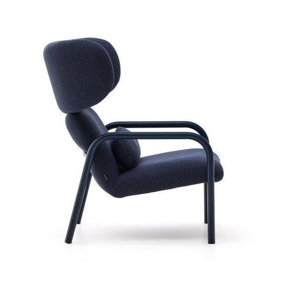 Tumši zils atpūtas krēsls Inari – Kave Home-image-3