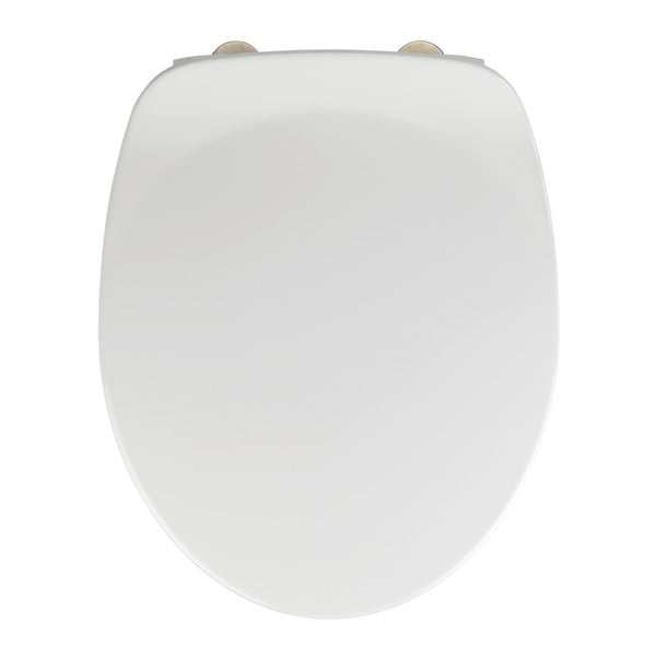 Balts tualetes poda sēdeklis ar vieglu aizvēršanu Wenko Armonia, 44,5 x 37 cm