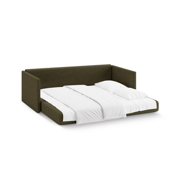 Zaļš salokāms dīvāns no šenila auduma 209 cm Shannon – Cosmopolitan Design-image-3