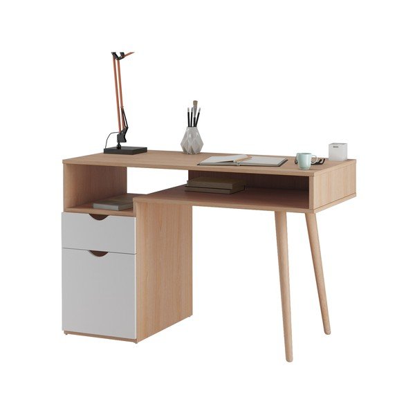 Darba galds ar ozolkoka imitāciju 55x120 cm Scandi – Støraa-image-3