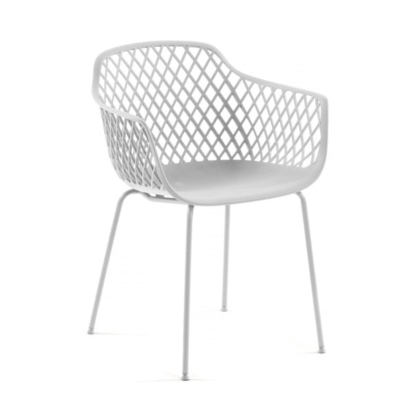 Balts metāla dārza krēsls Quinn – Kave Home