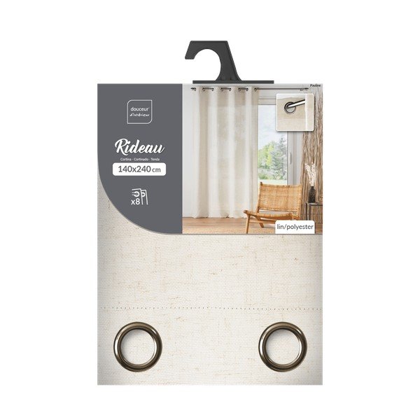 Krēmkrāsas aizkars 140x240 cm Pauline – douceur d'intérieur-image-4