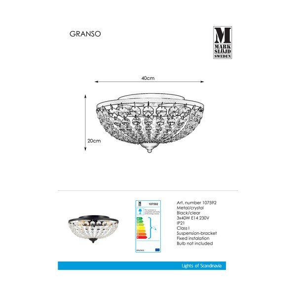 Griestu lampa Markslöjd Gränsö, ø 40 cm-image-1