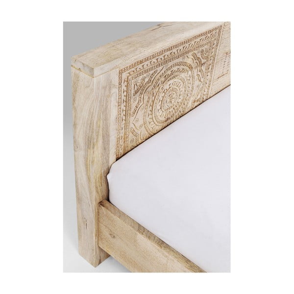 Ar rokām grieztā mango koka gulta Kare Design Puro, 180 x 200 cm-image-4