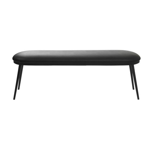 Melns sols no ādas imitācijas Gain – Unique Furniture