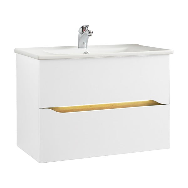 Balts zems/piekarams skapītis bez izlietnes 72x51 cm Set 857 – Pelipal-image-2