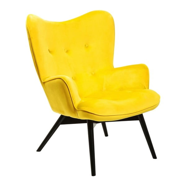 Dzeltens krēsls Kare Design Vicky Velvet