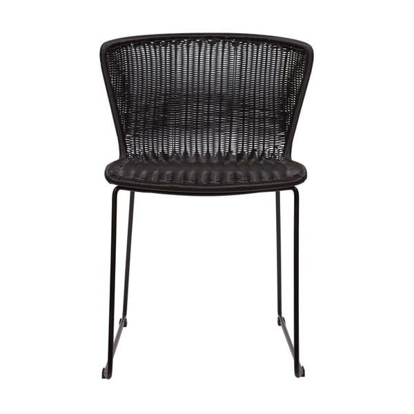 Melni mākslīgās rotangpalmas dārza krēsli (2 gab.) Wings – WOOOD-image-3