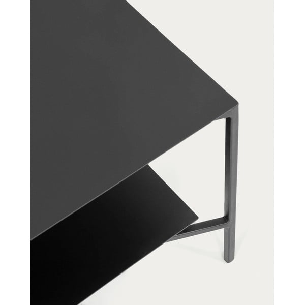 Melns tērauda žurnālgaldiņš 60x140 cm Azisi – Kave Home-image-3