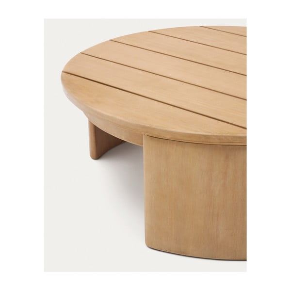 Eikalipta masīvkoka apaļš dārza kafijas galdiņš ø 90 cm Xoriguer – Kave Home-image-2