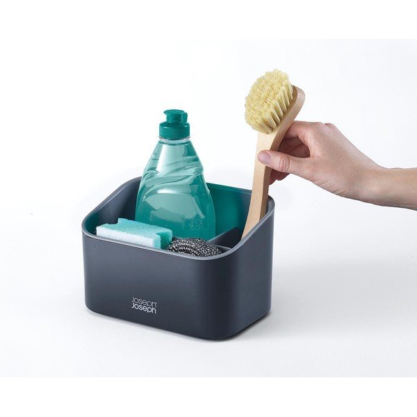 Tumši pelēks plastmasas mazgāšanas līdzekļu turētājs SinkStore – Joseph Joseph-image-4