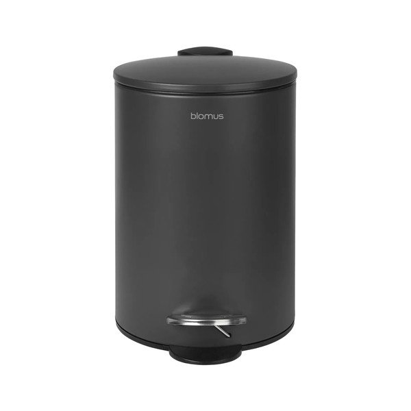 Antracīta pelēka tērauda atkritumu tvertne ar pedāli 3 l Tubo – Blomus