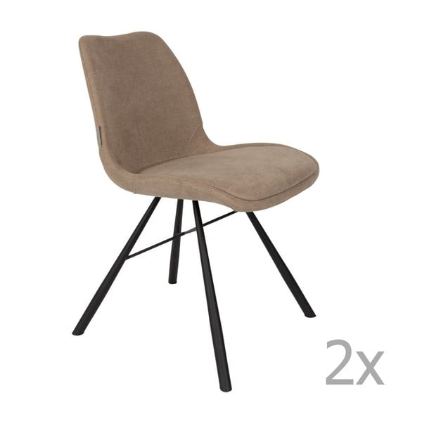 2 smilškrāsas krēslu komplekts Zuiver Brent