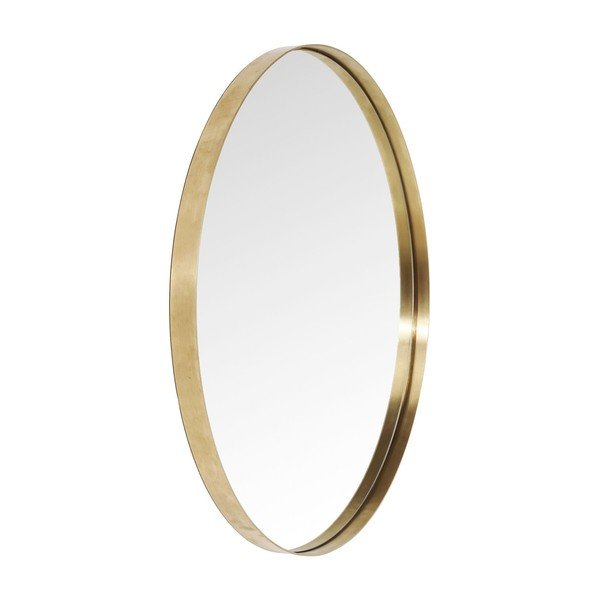Apaļš spogulis ar misiņa rāmi Kare Design Round Curve, ⌀ 100 cm-image-1