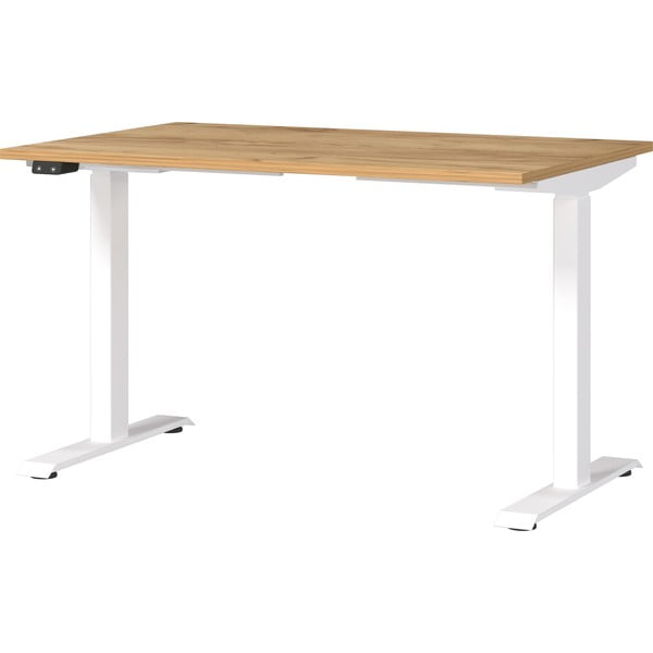 Darba galds ar elektriski regulējamu augstumu un ozolkoka imitācijas galda virsmu 80x120 cm Jet – Germania