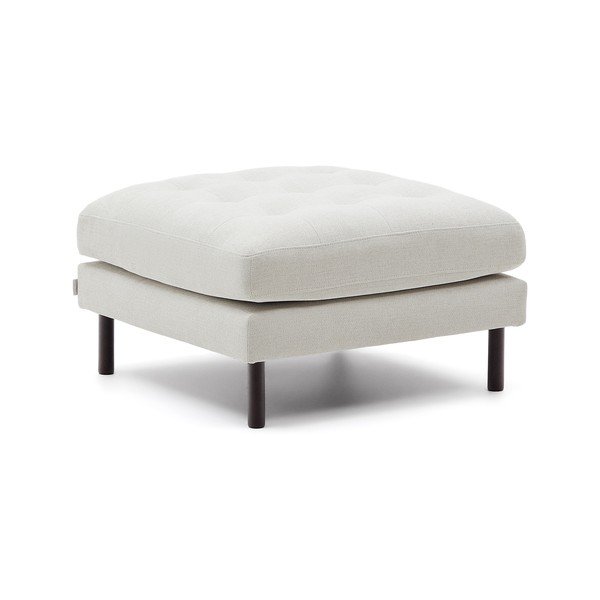 Pelēkbēšs kāju soliņš no šenila auduma Debra – Kave Home-image-2
