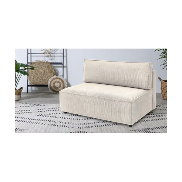 Krēmkrāsas velveta modulārais dīvāns (vidējā moduļa) Nihad modular – Bobochic Paris-image-1