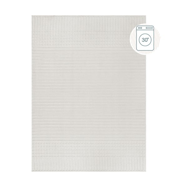 Balts mazgājams paklājs no šenila 120x160 cm Elton – Flair Rugs
