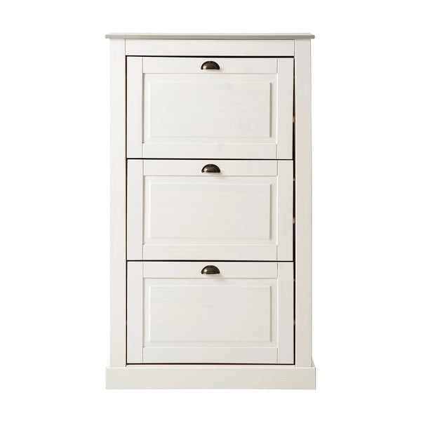 Balts priedes masīvkoka atverams apavu plaukts Toby – Støraa-image-2