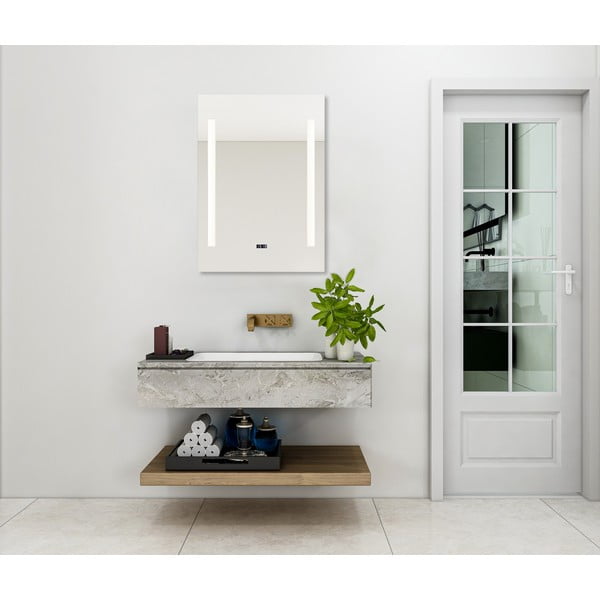 Sienas spogulis ar gaismu 50x70 cm Ilona – Mirrors and More-image-1